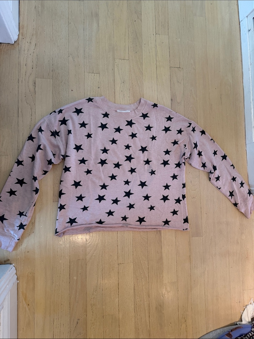 For The Republic Light Pink Star-Print Long Sleeve Pullover